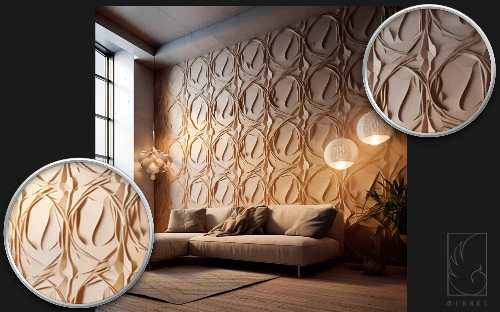 3D Панель на стену 1+pinterest